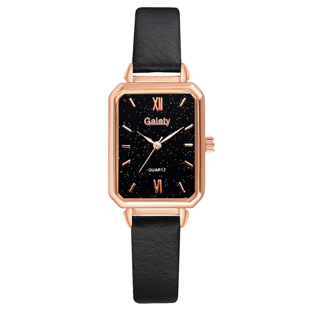 Elegant ladies watch on a strap with a stone motif