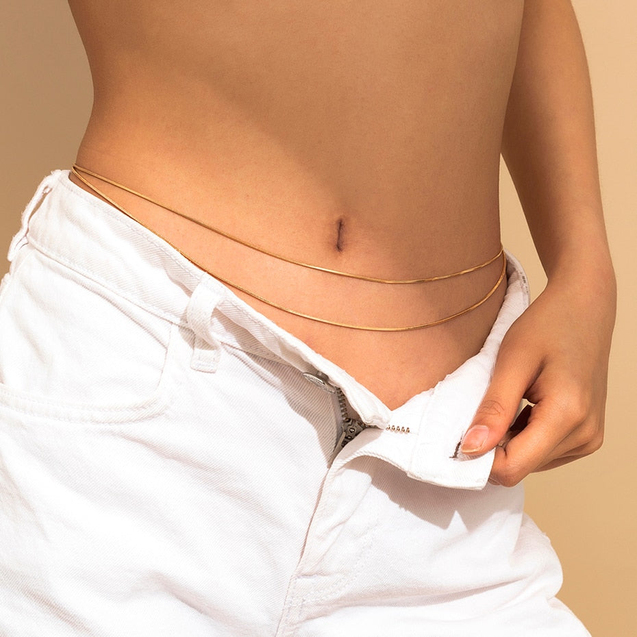 Double classic waist chain