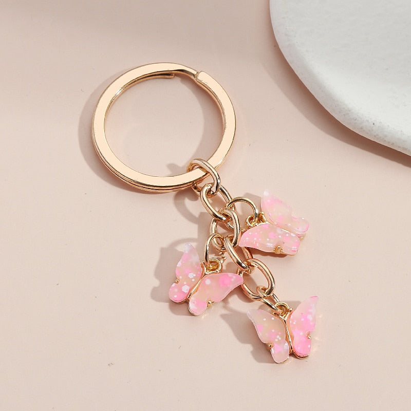 Butterfly motif keychain