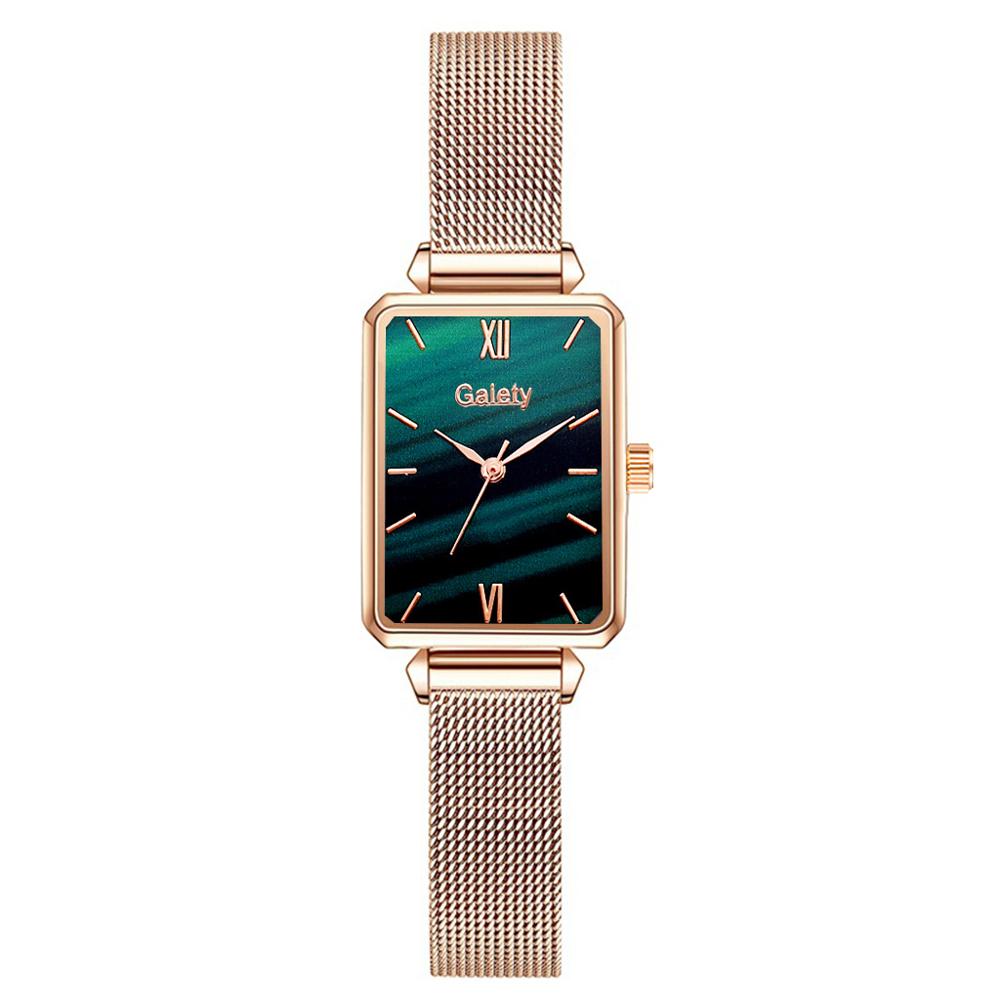 Elegant ladies watch on a bracelet with a stone motif
