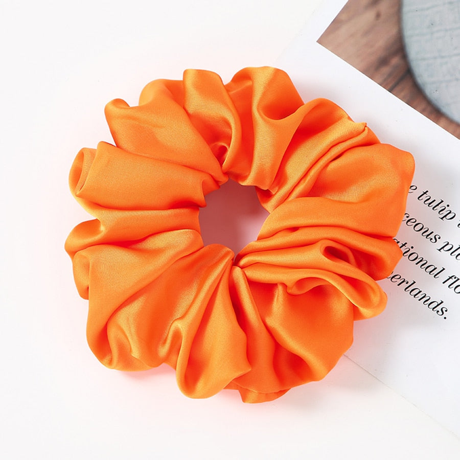 Satin oversized scrunchie hair tie
