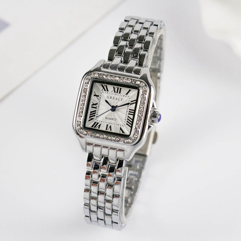 Classic vintage ladies square watch