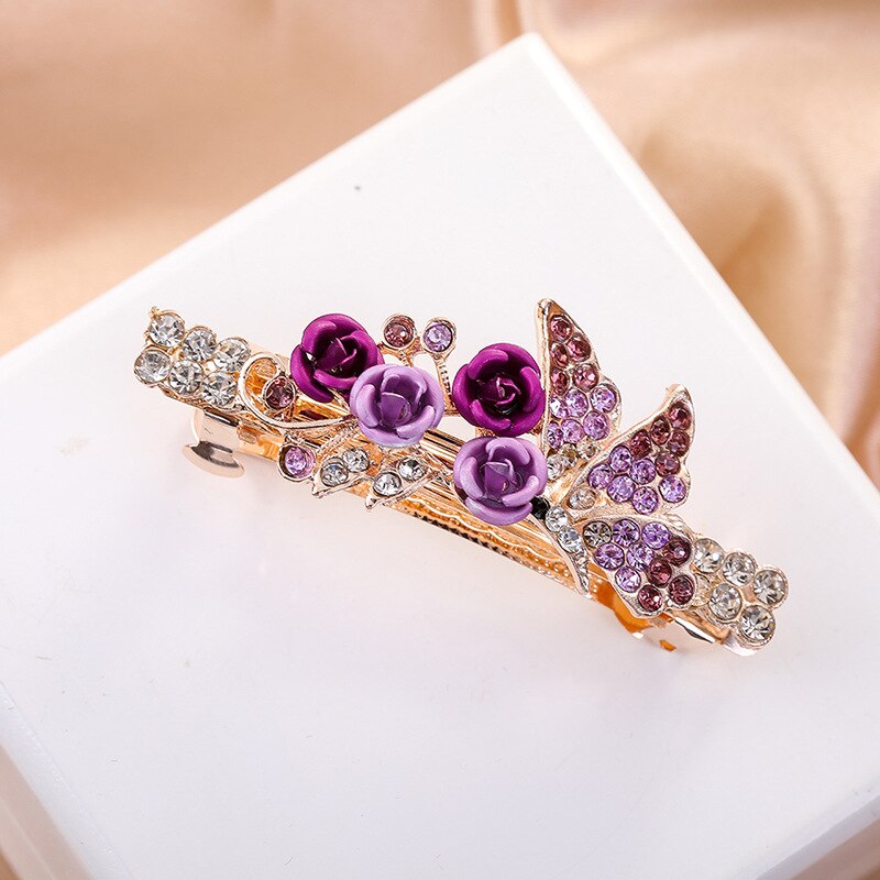 Hair clip with roses