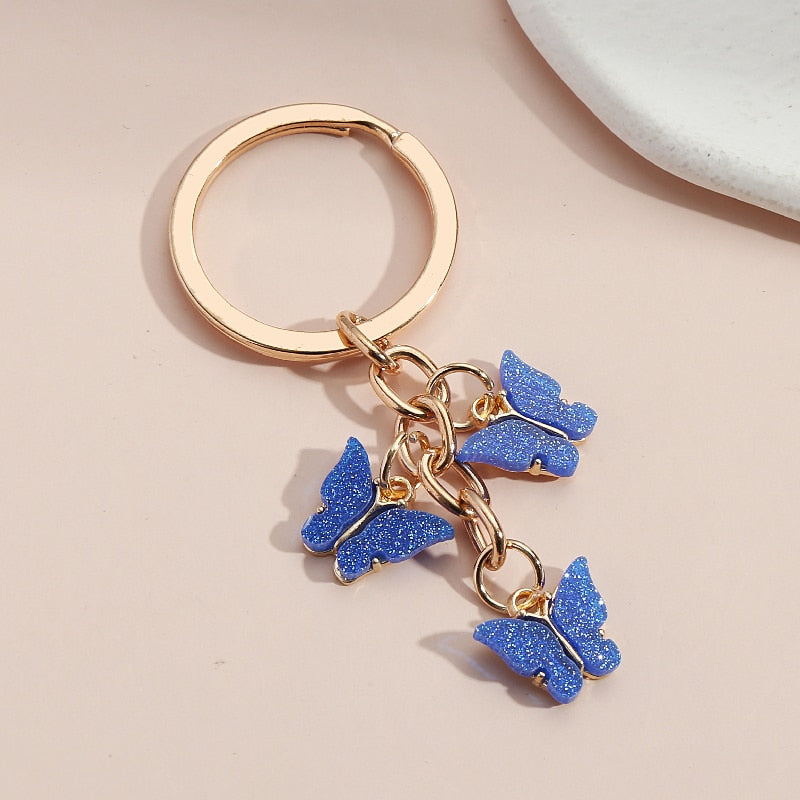 Butterfly motif keychain