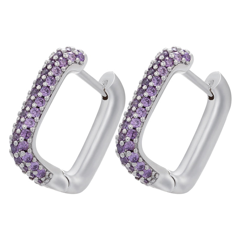 Earrings with zirconia