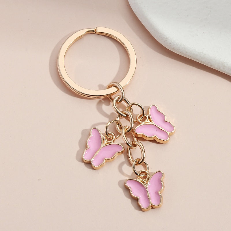 Butterfly motif keychain