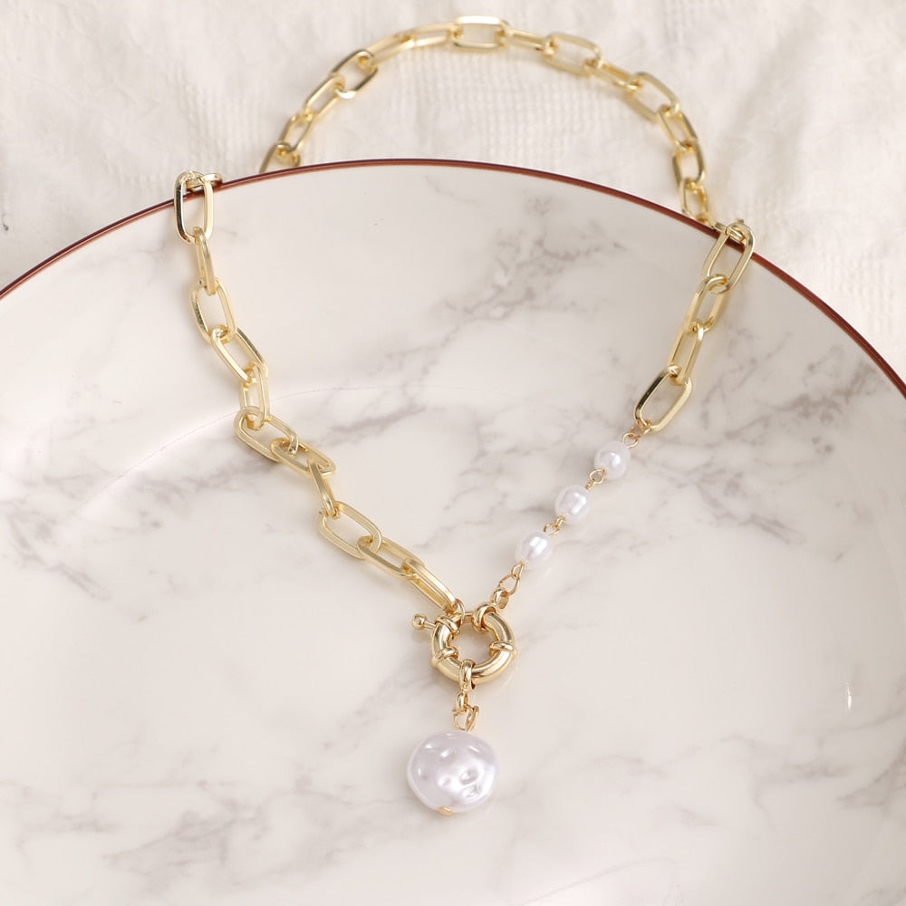 Pearl chain necklace