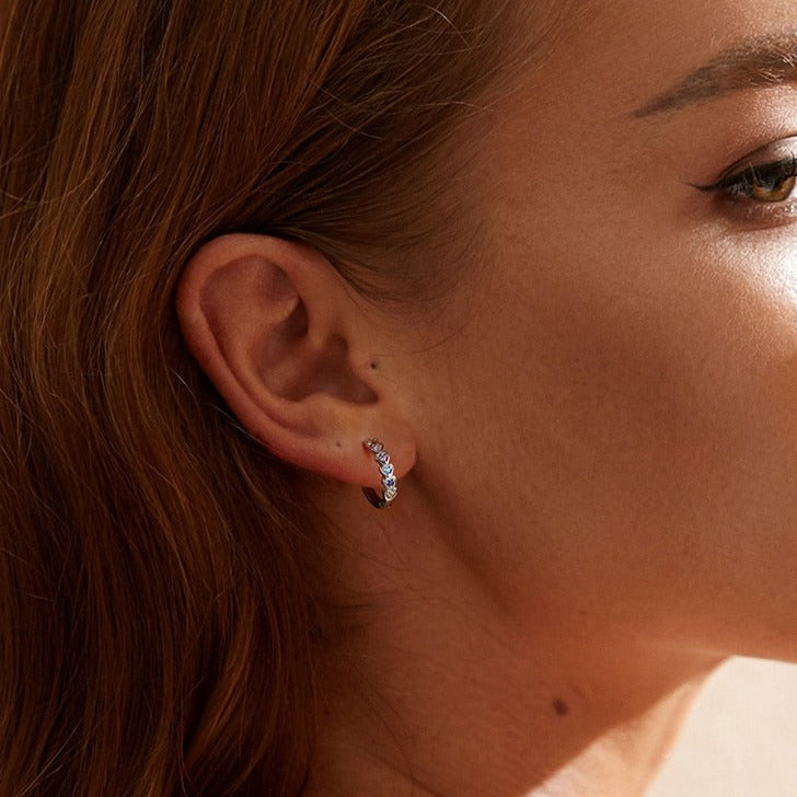 Round earrings - hearts