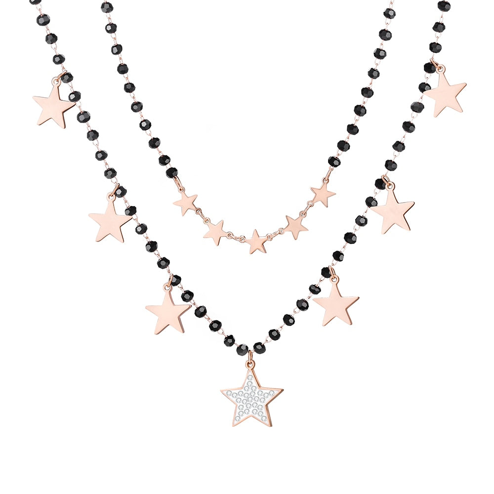 Double necklace with stars