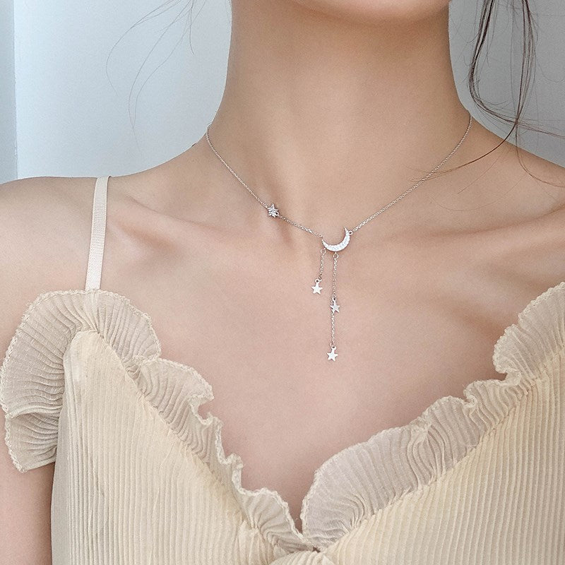 Necklace - moon and stars