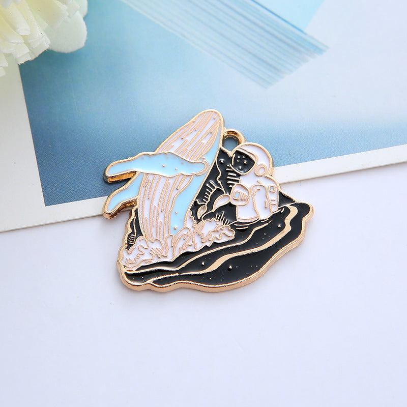 Pin - astronaut and whale