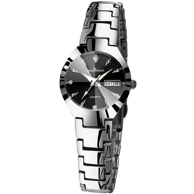 Women's watch with a date display