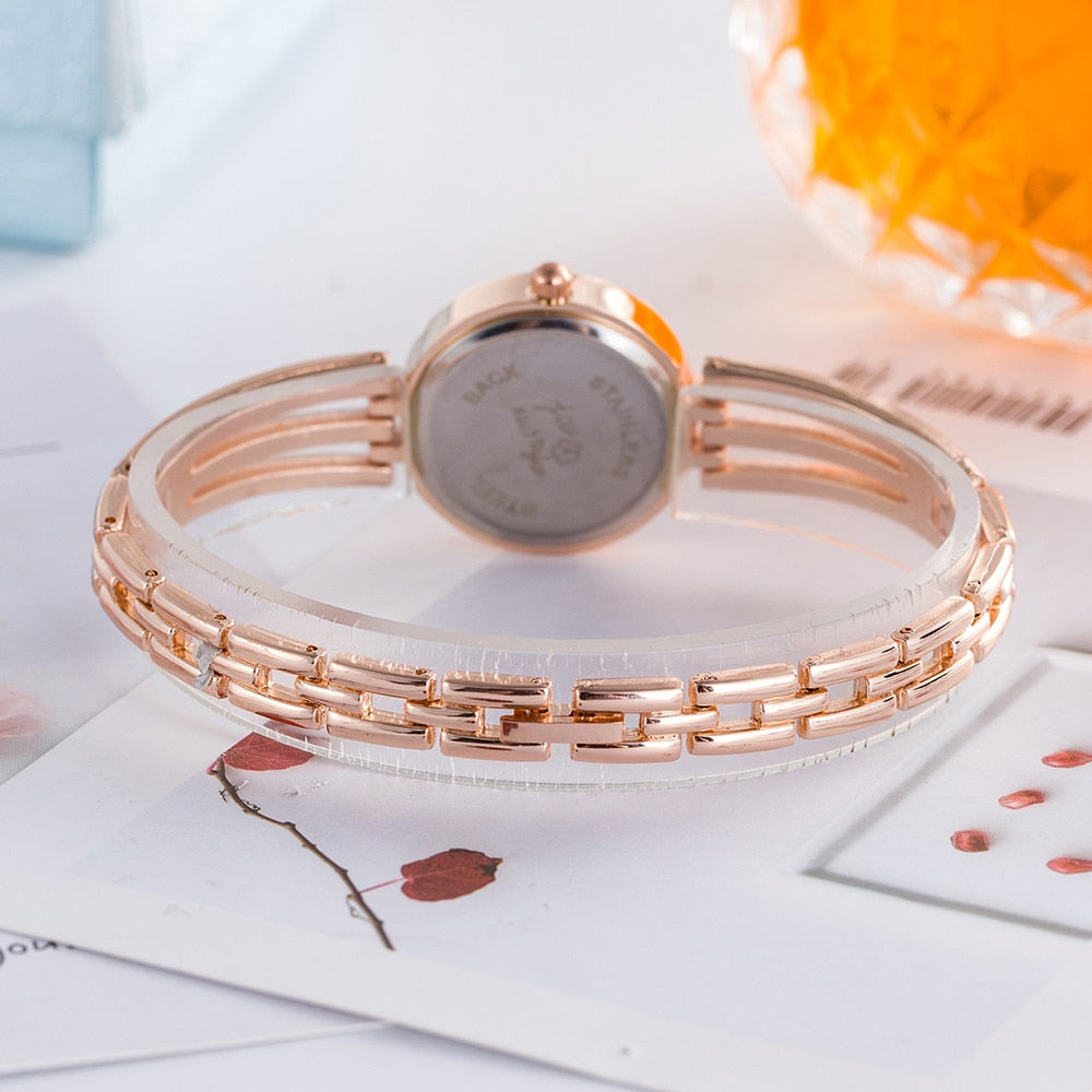 Ladies watch with zircons
