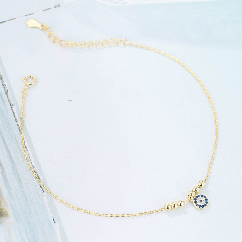 Delicate silver boho anklet bracelet