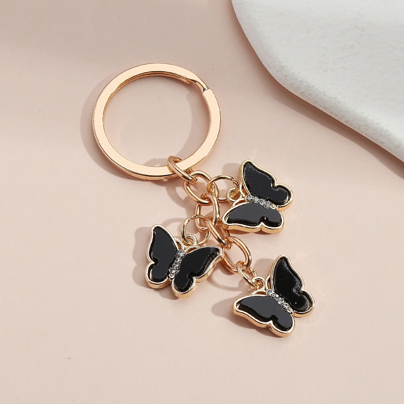 Butterfly motif keychain