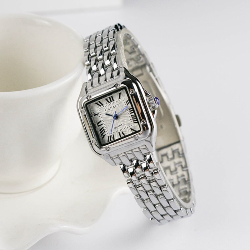 Classic vintage ladies square watch