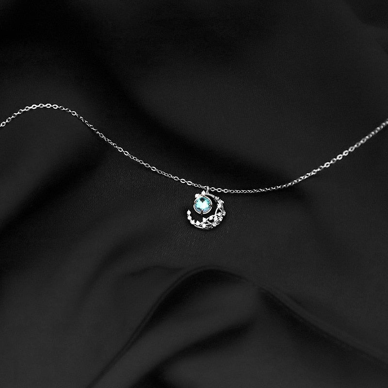Necklace with a moon