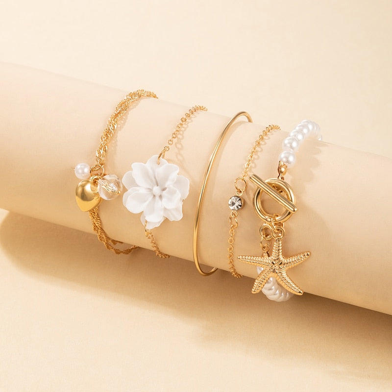 Set of five bracelets