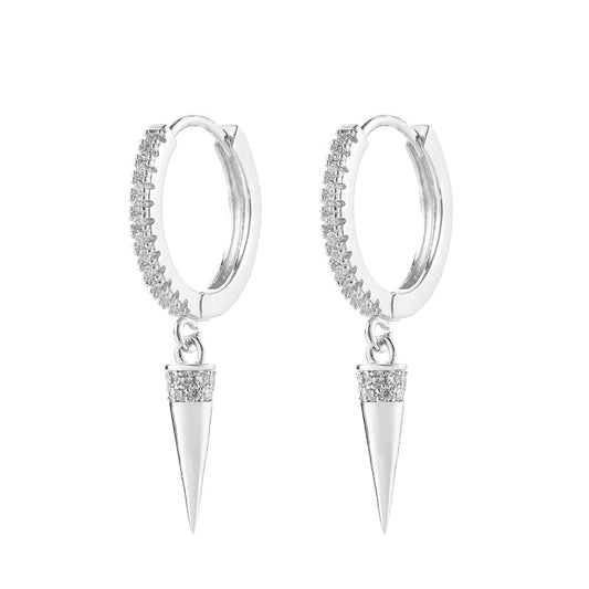 Earrings with zirconia