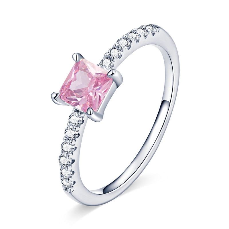 Ring with a pink stone