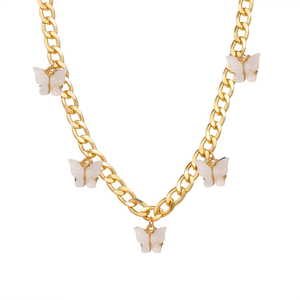 Butterfly chain necklace