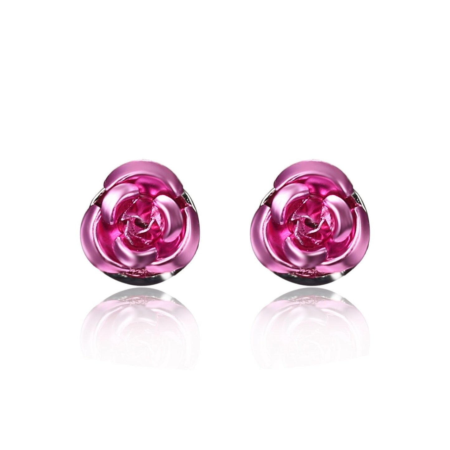 Set with a rose motif