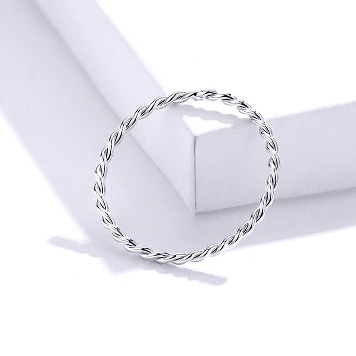 Minimalistic silver ring