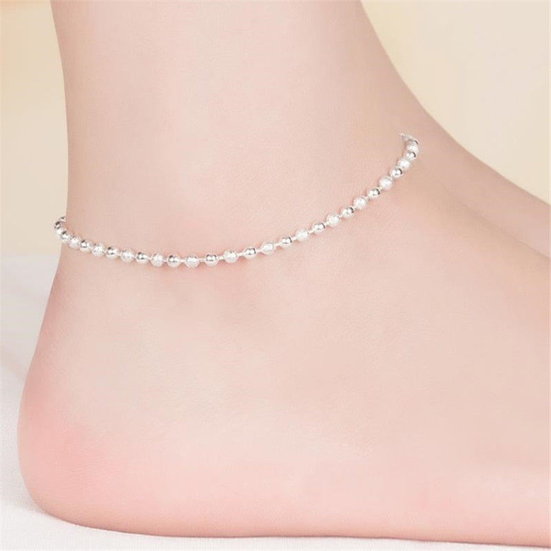 Silver anklet bracelet