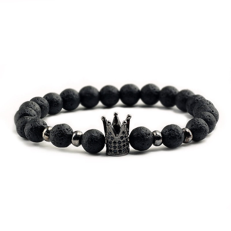 Bracelet with volcanic stone