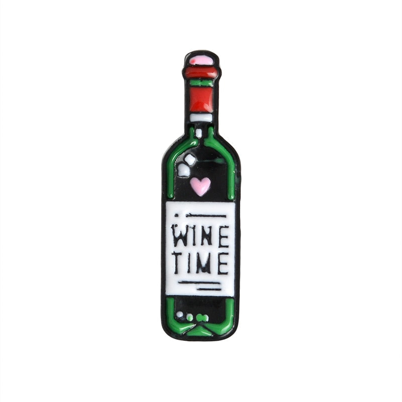 Set of pins - wine and glass