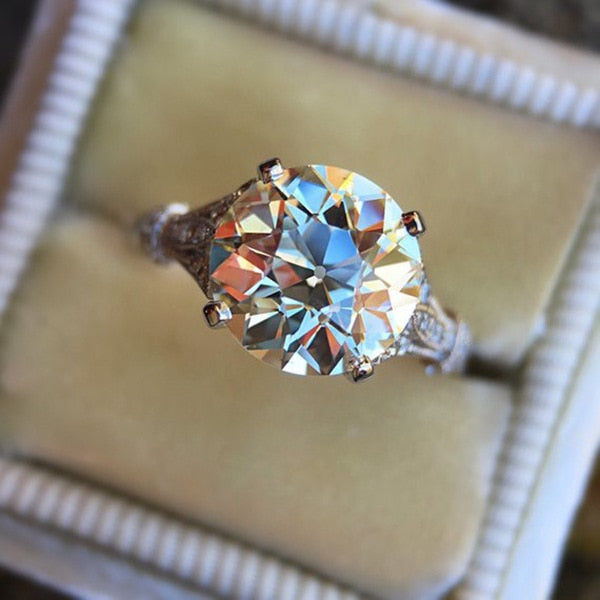 Silver ring with a large eyelet