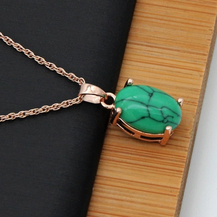 Set of jewelry with a colorful stone