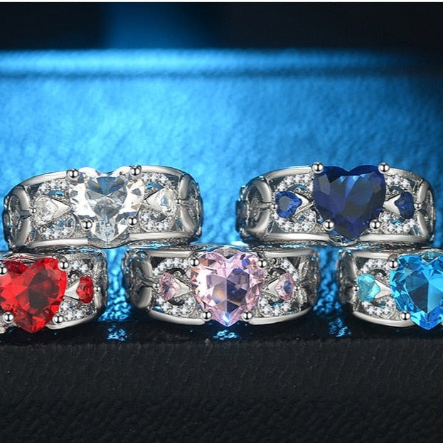 Ring - band with heart