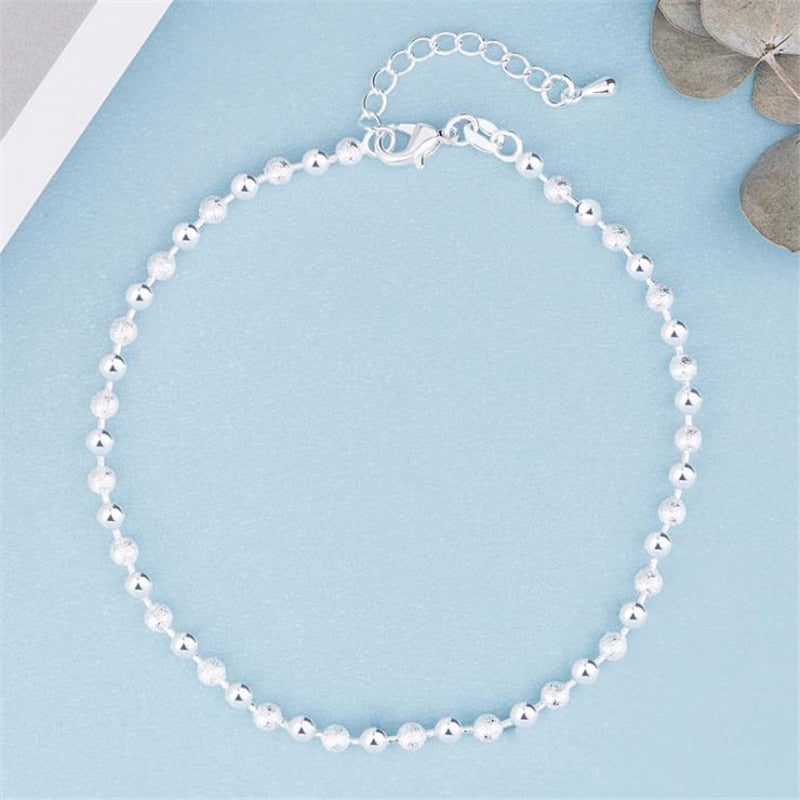 Silver anklet bracelet