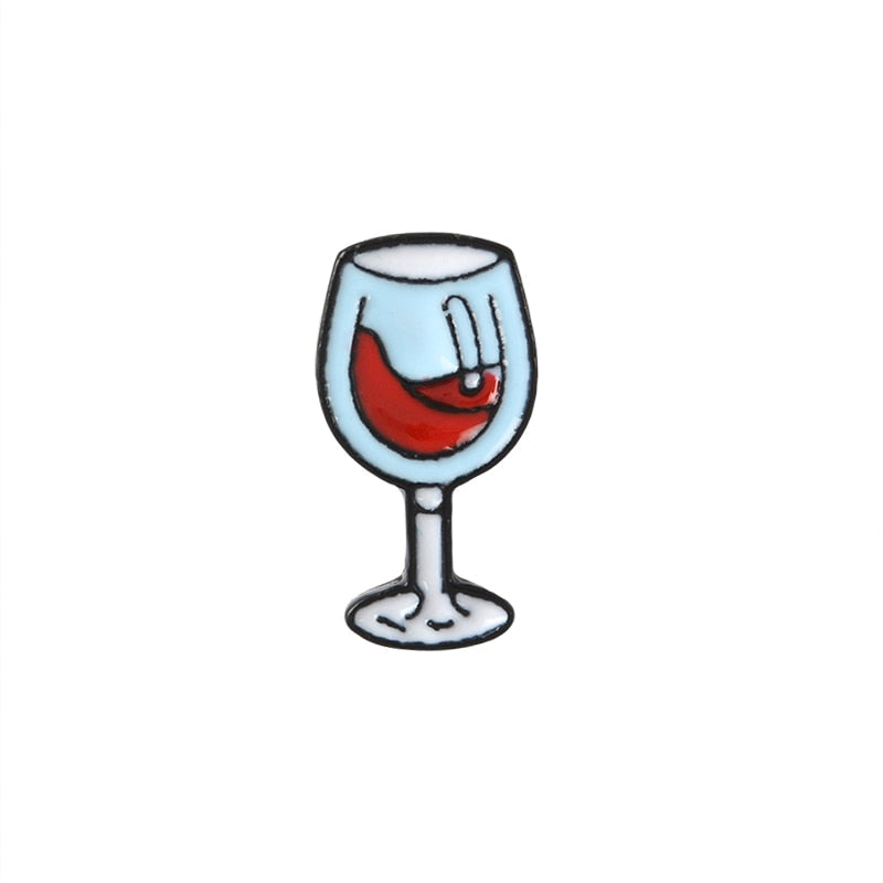 Set of pins - wine and glass