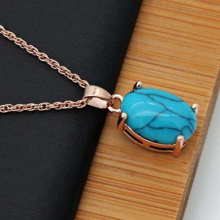 Set of jewelry with a colorful stone