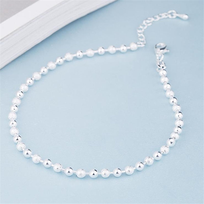 Silver anklet bracelet