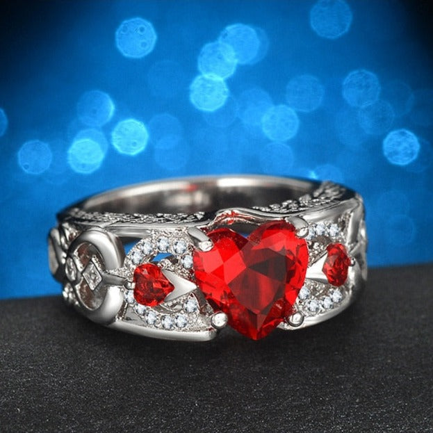 Ring - band with heart