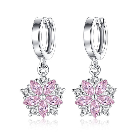 Earrings with a floral motif