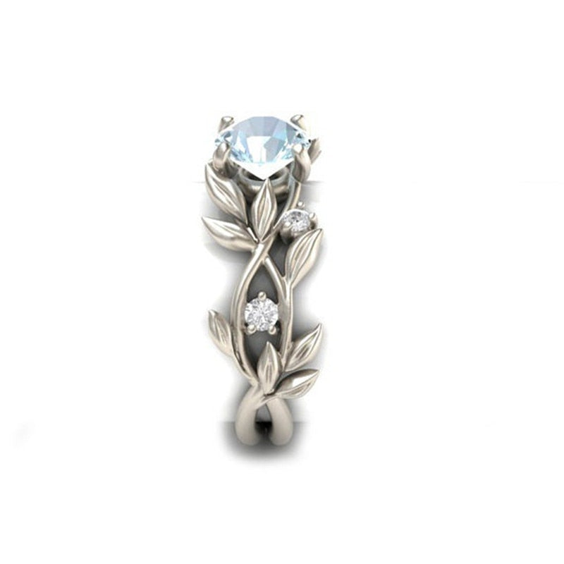 Leaf motif ring