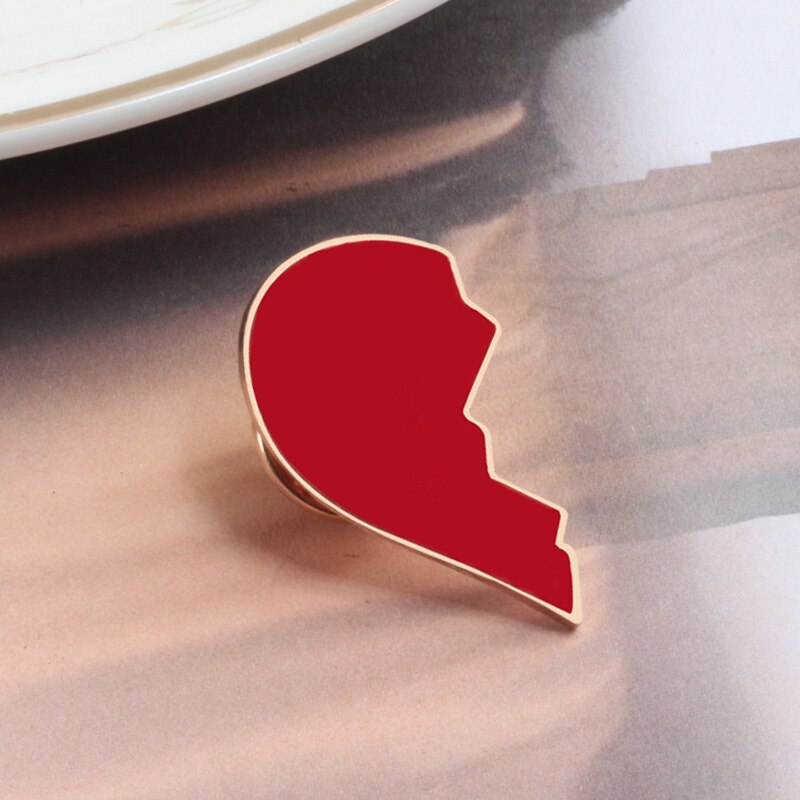Set of pins - wine and heart