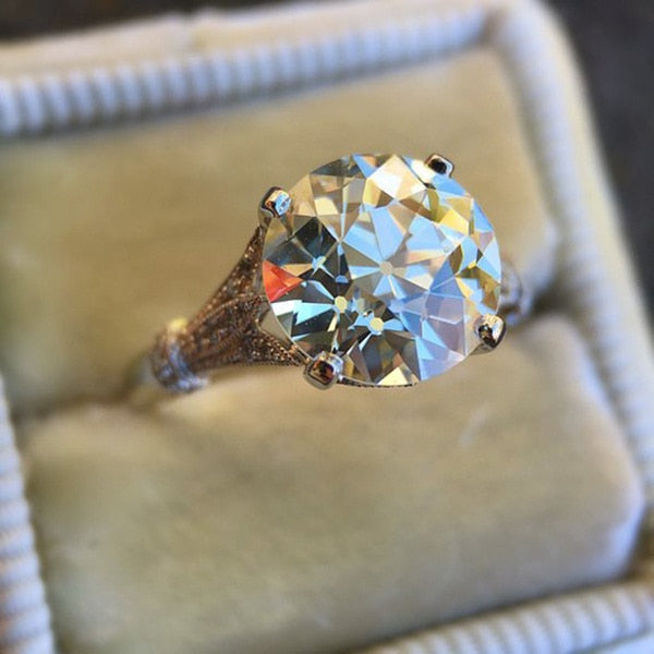 Silver ring with a large eyelet