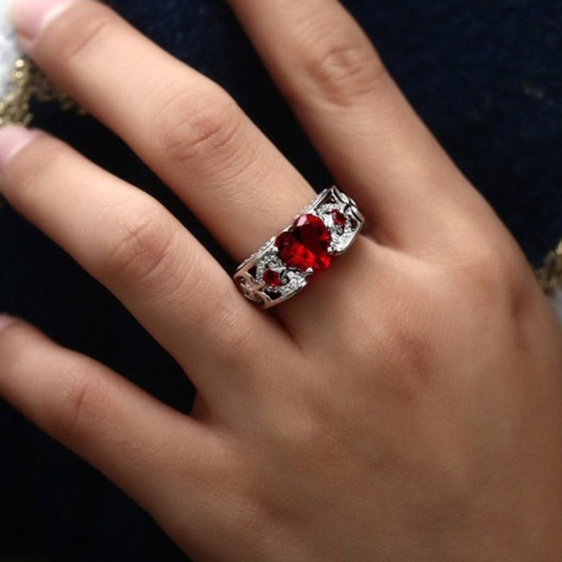 Ring - band with heart