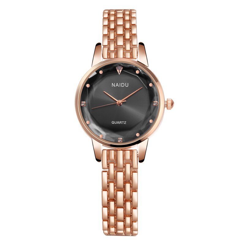 Elegant ladies watch on a bracelet with a colorful dial