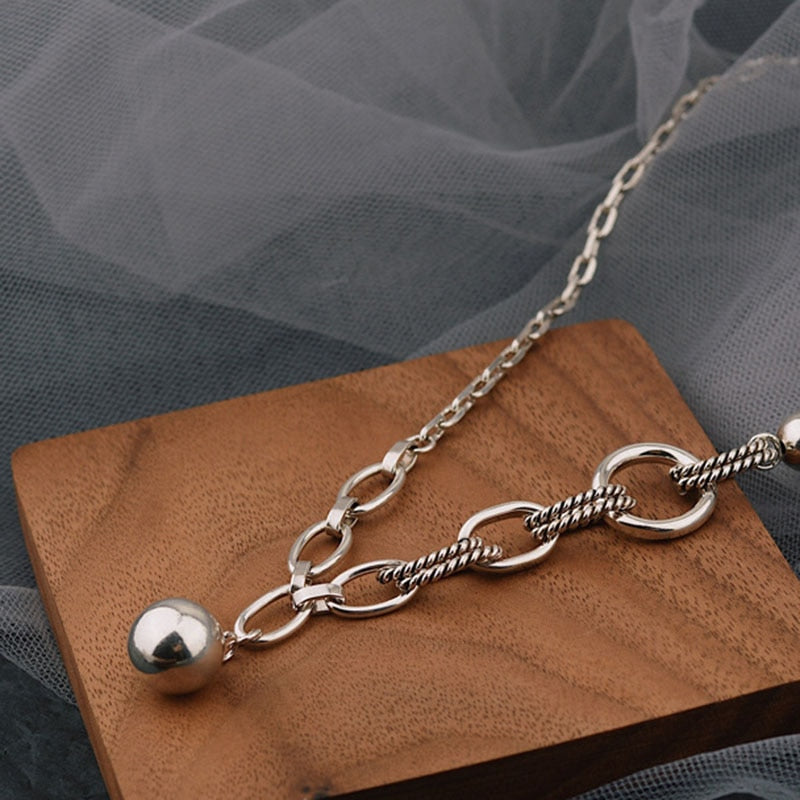 Silver necklace with a pendant