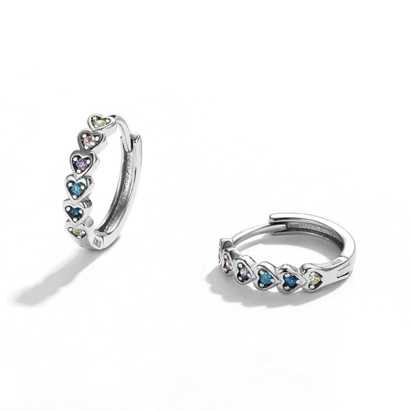 Round earrings - hearts