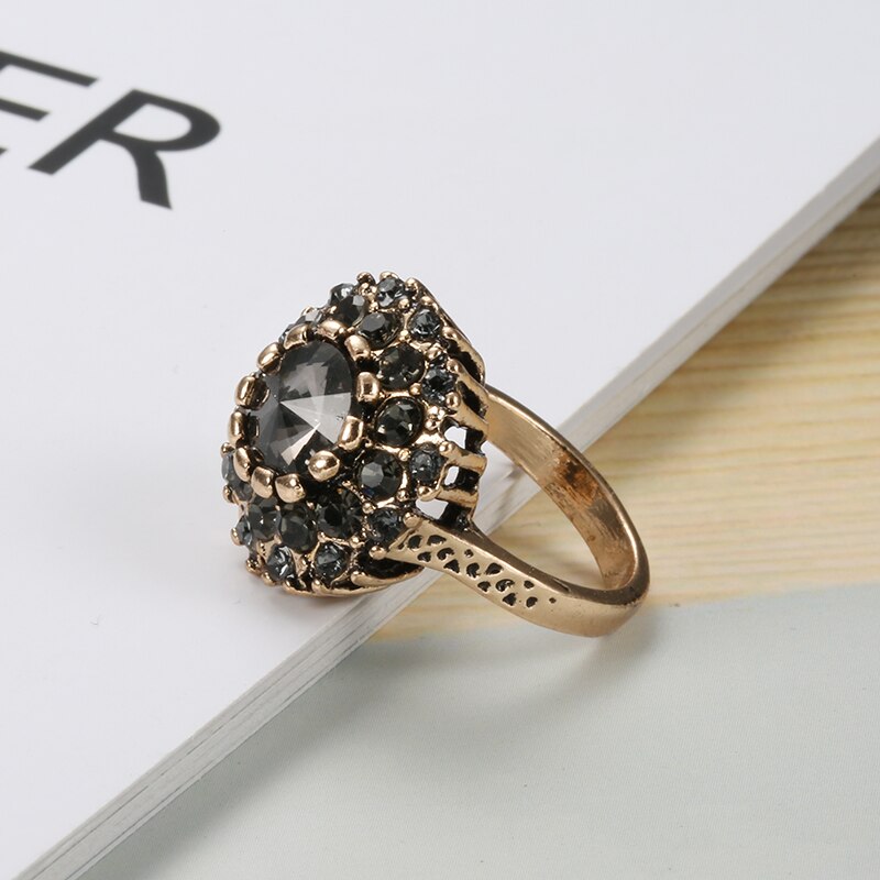 Ring with a black stone