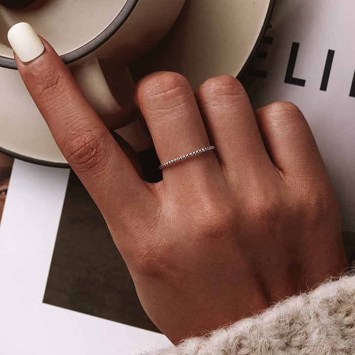 Minimalistic silver ring
