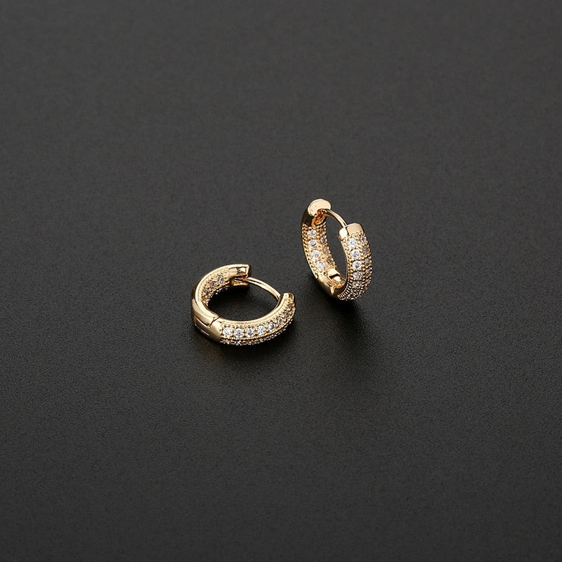 Earrings with zirconia