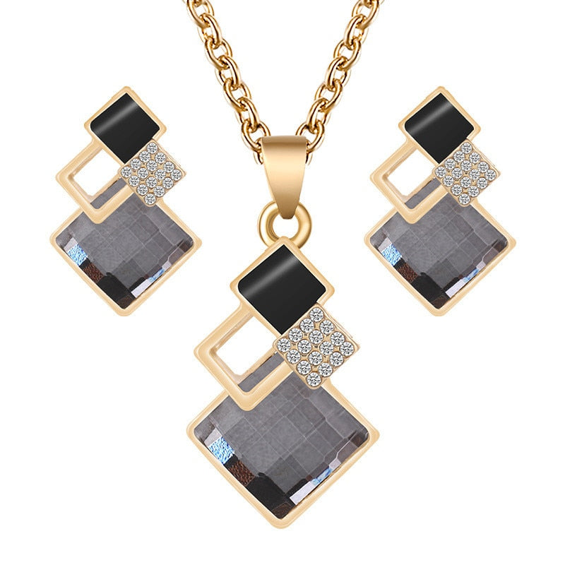 Geometric jewelry set